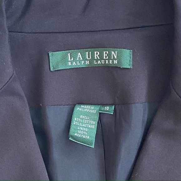 Lauren Ralph Lauren Women's Cropped Black Blazer Size 6 - Picture 5 of 6